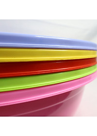 Combo 5 Thau nhựa tròn Chấn Thuận Thành đựng đồ, rửa rau củ - hàng Việt Nam Chất Lượng Cao 24x8.2 cm (nhiều màu) - TN2T420-5