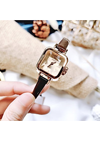 Đồng Hồ Nữ Julius Hàn Quốc JA-496C Dây Da Màu Nâu
