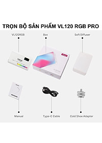Đèn Led đổi màu Ulanzi VL120 RGB - Đèn hỗ trợ quay phim chụp ảnh tích hợp 20 hiệu ứng ánh sáng ấn tượng - Hàng nhập khẩu