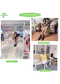 Bốt Nữ Khoá Sau Mũi Vuông Lót Lông Da Mềm Cao Cấp Màu Đen Be Siêu Đẹp Hót Trends 2023