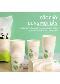 SET 50 Cốc Giấy Dùng Một Lần Chịu Nhiệt Không Rò Ri Chất Liệu An Toàn Đa Năng - Cốc Dùng 1 Lần Uống Nước Ly Giấy Uống Nước - HÀNG CHÍNH HÃNG MINIIN