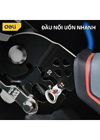 Kìm Bấm Dây Điện Đa Năng Deli - Kết hợp uốn, cắt, bấm, tách dây - Chất liệuThép Cao Cấp, Điều Chỉnh Lực Tuốt Dây Dễ Dàng