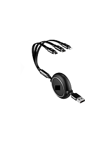 Cáp sạc đa năng dây rút Ho. X75 3 in 1 dây dẹp chống đứt, độ dài 1 mét ( hàng chính hãng)