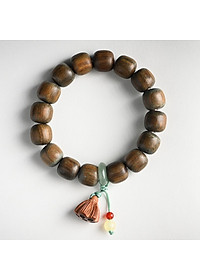 VÒNG TAY CHUỖI HẠT PHẬT GIÁO CÓ ĐÀI SEN BẰNG GỖ ĐÀN HƯƠNG XANH ĐỔI MÀU