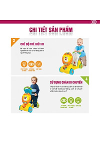 Xe Tập Đi Sư Tử Kết Hợp Xe Chòi Chân Scooter Winfun 0855NL