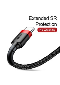 Cáp sạc nhanh, truyền dữ liệu tốc độ cao Baseus Cafule Type C v2 cho Samsung / Xiaomi/ Huawei/ Oppo/Nokia ( max 3A, Sạc nhanh Quick charge 3.0, Siêu bền) - Hàng chính hãng
