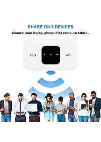 Bộ Phát WIFI Di Động Từ Sim 4G/5G/LTE ZTE MF800 - Pin 2100mAh - Bộ Phát WIFI Không Dây Kết Nối Tối Đa 10 Thiết Bị - Hàng Chính Hãng