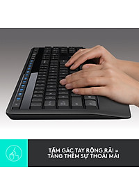 Combo chuột phím không dây Logitech MK345 - 1 đầu thu USB, pin lâu, chống tràn, fullsize - Hàng chính hãng