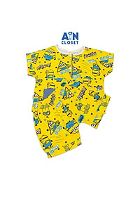 Bộ quần áo ngắn unisex họa tiết Minions thun cotton - AICDBTJ9XQ5U - AIN Closet