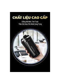 Cốc Giữ Nhiệt Coffeeholic Inox 304 Dung Tích 510ml Cao Cấp Kiểu Dáng Hàn Quốc Cầm Tay Sang Trọng- Hàng Chính Hãng