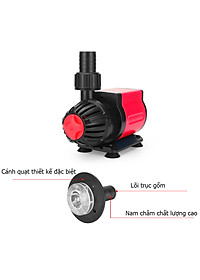 Máy bơm HA 8000 - HA10000 - HA12000 lõi trục gốm, 9 nấc chỉnh nước dùng cho bể cá, hồ cá, hòn non bộ - Máy bơm chìm cao cấp
