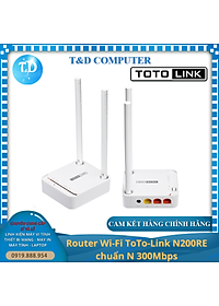 Bộ Phát Wifi Totolink N200Re Mini Router Chuẩn N 300Mbps - Hàng Chính Hãng Dgw Phân Phối - Link Mua