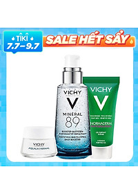 Bộ 3 Sản Phẩm Dưỡng Chất (Serum) Khoáng Núi Lửa Cô Đặc Vichy Mineral 89 Giúp Da Sáng Mịn Và Căng Mượt