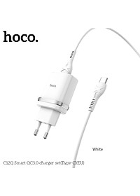 Bộ sạc nhanh Hoco C12Q 18W Type-c Smart hỗ trợ QC3.0 - Hàng chính hãng