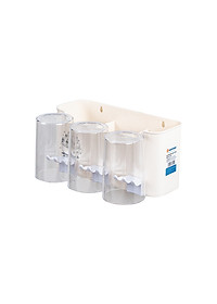 Bộ cắm bàn chải 3 cốc nhựa Việt Nhật - khay kệ để bàn chải, cốc và kem đánh răng kèm miếng dán siêu chắc ( tặng kèm sticker) - HÀNG VIỆT NAM 