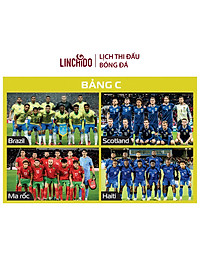 Lịch thi đấu bóng đá World Cup 2026 ( Kích thước 86 cm X 65 cm) chữ to, nhìn rõ