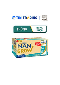 Thùng sữa bột pha sẵn Nestlé NANGROW 6(4x180ml) sữa mát công thức từ Thụy Sĩ với 100% Canxi giúp bé cao lớn vượt trội dành cho bé từ 1 tuổi
