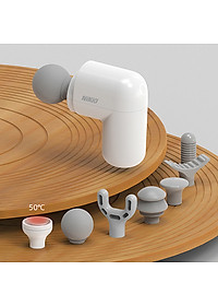 Súng Massage Cầm Tay Mini Nikio NK-173 - 6 Đầu Chuyên Dụng + 1 Đầu Nhiệt Nóng - Mát Xa Hỗ Trợ Giảm Đau Nhức Và Giãn Cơ Toàn Thân - Phù Hợp Mọi Đối Tượng, Siêu Nhỏ Gọn