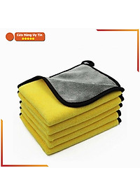 Combo 2 Khăn Lau Xe Ô Tô Siêu Thấm Size 30cm x 40cm, Khăn Lau Nội Thất Cho Xe, Chất Liệu Microfiber - Hàng Loại 1 Chính Hãng MINIIN