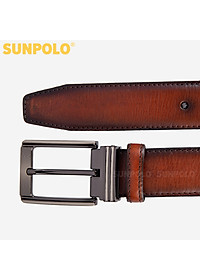 Thắt Lưng Nam Da Bò Khóa Kim SUNPOLO BSMK36 (Đen, Nâu, Xanh Lục, Nâu Bò)