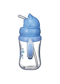 BÌNH UỐNG NƯỚC ỐNG HÚT CÓ TAY CẦM NHỰA PP KUKU KU5925 - 230ML