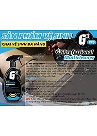 Chai vệ sinh đa năng Ô tô, xe máy G3 Pro Multicleaner 500ml