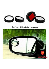 Gương cầu lồi gắn kính hậu ô tô xoay 360 xóa điểm mù