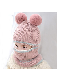 Mũ len ninja trùm kín đầu kín cổ lót nỉ ấm áp cho bé trai bé gái mùa đông - mu len lot ni cho be