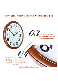 Đồng hồ NHẠC CHUÔNG BÁO GIỜ WESTMINSTER – Báo Nhạc 15 phút – Nghỉ Đêm – Máy Kim Trôi EASTAR Nhật – Mặt Tròn Số Nổi 3D - Tặng Pin Maxell - Bảo Hành 1 Năm