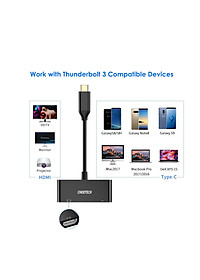 Hub Type C To HDMI 4K 60Hz Và 1 Cổng Type C PD 60W CHOETECH HUB-M03 - Hàng Chính Hãng