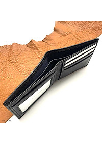 Ví Nam Mini Nhỏ Gọn Cao Cấp, Da Bò SMALL PEBBLE Mềm Mại - Bền Bỉ, Chống Xước - Chống Nhăn Tốt, Thiết Kế Đơn Giản, Dáng Ngang - Gập 2, Đựng Tiền và Thẻ ATM Tiện Dụng