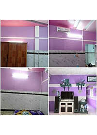 Bộ 5 Tấm Xốp Dán Tường 3D Giả Gạch Tím Nhạt 70cmx77cm