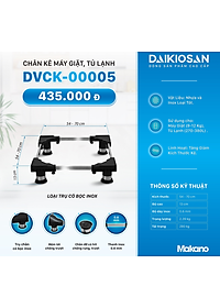 Chân kê máy giặt, tủ lạnh Daikiosan kích thước 54-70cm dùng cho máy giặt 9-12kg/ tủ lạnh 270-380 lít - Hàng chính hãng