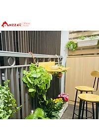 Bàn gỗ treo ban công gấp gọn kích thước chất liệu gỗ thông nhập khẩu cao cấp Anzzar BBC-04
