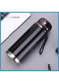 Bình Giữ Nhiệt Kim Cương Inox 304- Chống Rỉ Set, Nắp Đậy Chặt, Giữ Nhiệt Nóng Lạnh Tốt 6- 8h, Quai Đeo Chắc Chắn, Thiết Kế Sang Trọng, Màu Sắc Thanh Lịch, Tiện Lợi, Pha Lọc Trà, Hàng Chính Hãng MINIIN
