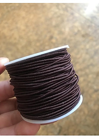 CUỘN DÂY THUN CO GIÃN DẦY 1MM MÀU TÍM THAN NHẸ XỎ VÒNG TAY GỖ NAM 