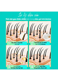 Dầu Gội Khô Batiste 200ml Dry Shampoo Gội khô Anh Chính Hãng 100% UK