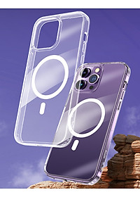 Ốp Lưng Trong Suốt Sạc Từ Tính cho iPhone 16 Pro/ 16 Pro Max/ 16/ 16 Plus/ iphone 17/ 17 air/ 17 pro max MIPOW MAG-SAFE TRANSPARENT CASE, chống ố vàng_ Hàng chính hãng
