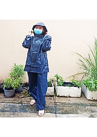 Bộ quần áo đi mưa ,  vải dù cao cấp  có túi đựng  cute  ,  nhỏ gọn tiện lợi siêu bền   , chống thấm  dùng cho nam và nữ  size  2XL  dưới  65KG 