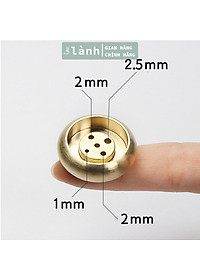 Đế Cắm Nhang Trầm Hương 5-9 Lỗ Bằng Đồng Thau Nguyên Chất Hình Trống Tối Giản Phù Hợp Nhiều Kích Thước Nhang