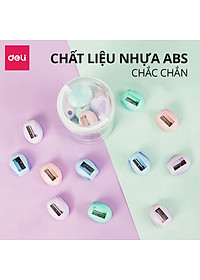 Gọt Bút Chì, Chuốt Bút Chì Mini DELI Lưỡi Thép Không Gỉ, Cắt Bén, Hạn Chế Gãy Ngòi Chì. 