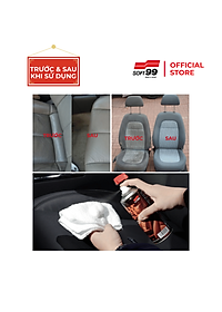 Chai xịt vệ sinh ghế da ô tô dạng bọt giúp làm sạch, dưỡng ẩm chống mốc, kháng khuẩn Leather Seat Cleaner L-13  300ml Soft99