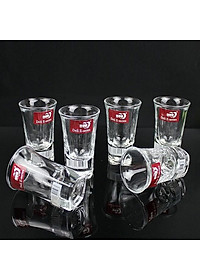 Bộ 6 Ly Uống Rượu Nhỏ 35ML Cao Cấp - Bộ 6 Chén Thủy Tinh Đế Dày Sáng Bóng - Cốc Uống Rượu Làm Từ Thủy Tinh Cao Cấp, Độ Tinh Khiết Cao, Siêu Trong