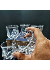 Ly Uống Rượu Tây 150ML (bộ 6 cái) kiểu xoắn thủy tinh cao cấp đế dày – Bộ Ly Thủy Tinh siêu trong