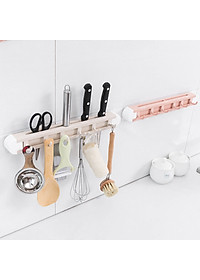 Kệ Dán Tường Đựng Dao Kéo Có 6 Móc - Chính Hãng ( Giao màu ngẫu nhiên)