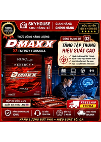 DMAXX thức uống bổ sung vitamin năng lượng không đường DAMODE 3 gói dùng thử màu đỏ