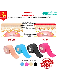 Băng keo dán cơ thể thao dododios chất liệu cao cấp chống chấn thương, bảo vệ trong quá trình tập gym, băng dán thể thao, băng dán cơ tay, băng dán cơ chân - Hàng chính hãng