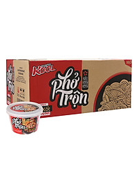 Thùng 12 Hộp Phở Trộn Bò Sốt Tương Đen Cung Đình Kool (80g / Hộp)