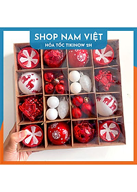 Bộ Quả Châu Nhiều Kiểu Dáng Trang Trí Giáng Sinh Cao Cấp