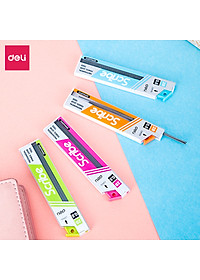 Ruột Bút Chì 0.5Mm Deli, Xanh Dương/Cam/Xanh Lục/Hồng - 2 Ống - E7003